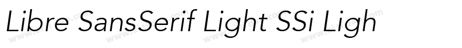 Libre SansSerif Light SSi Light字体转换